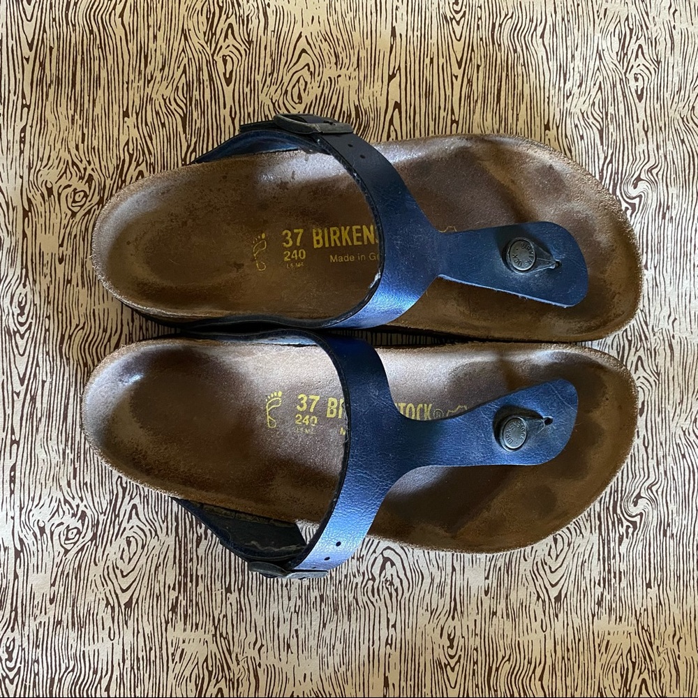 BIRKENSTOCK Gizeh Metallic Blue SZ37
